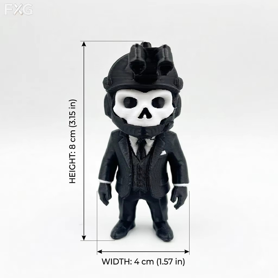 J BIRD Taktische Gentleman-Figur als Schreibtisch-Dekoration in Schwarz - Bild 2