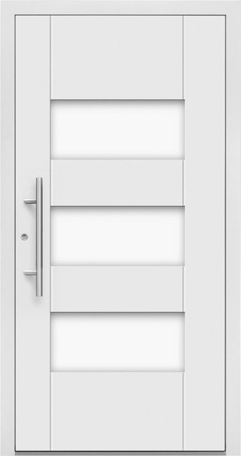 Aluminium-Haustür Splendoor Moderno M500/P mit Glaseinsatz, Weiß, Anschlag Links, B: 110 cm, H: 210 cm - Bild 1