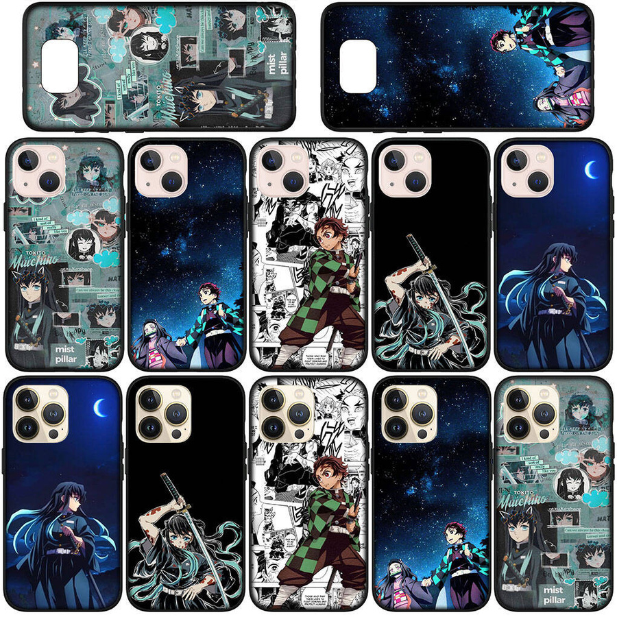 MINISO Handyhülle Nezuko Demon Slayer Design für iPhone, Samsung Galaxy A55 5G, Xiaomi Poco und Redmi Note in Schwarz und Mehrfarbig - Bild 3