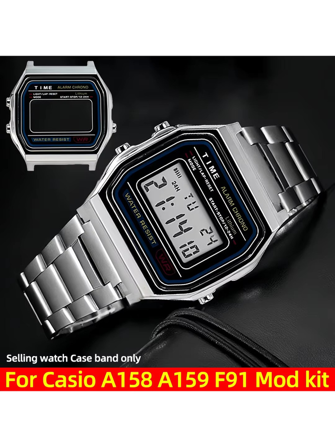 Casio Uhrenarmband Edelstahl, Silber, Klassisch - Bild 6