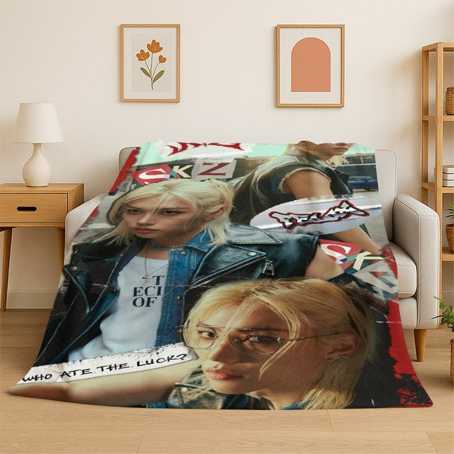 Potdemiel Kpop Felix Stray Kids Flanelldecke, weiche Fleece-Überwurfdecke in Multicolour, B/B/H: 150 x 130 x 1 cm - Bild 1