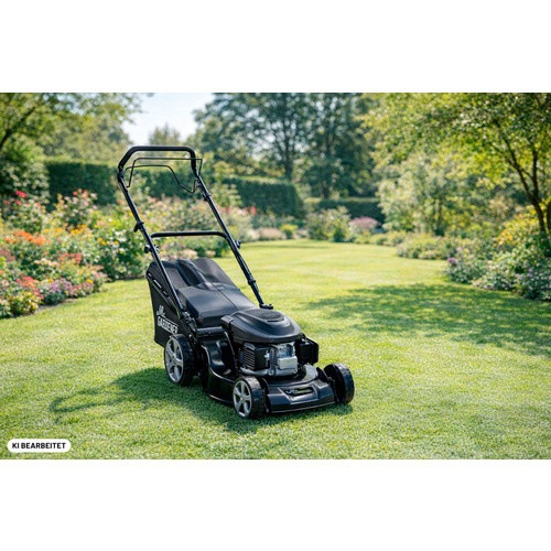 Mr. GARDENER Benzin-Rasenmäher in Schwarz mit Mulchfunktion und Fangkorb, 2,75 kW, Schnittbreite: 46 cm - Bild 2