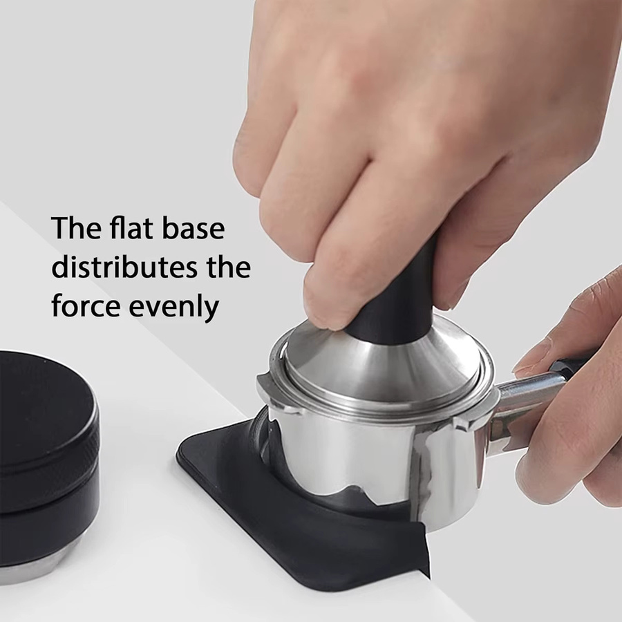 Leeseph Mini-Espresso-Tampermatte aus Silikon in Schwarz für Barista-Werkzeuge und Espresso-Zubehör - Bild 4