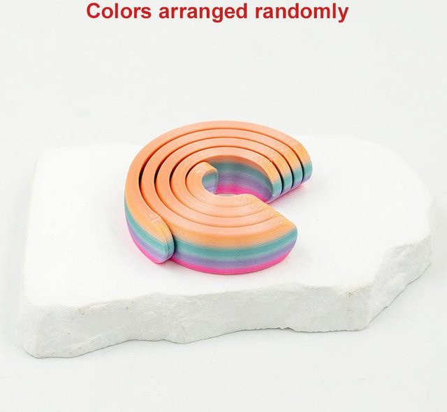 3D-gedrucktes spiralförmiges Fidget-Spielzeug, drehbares Schreibtischspielzeug, Dekompressions-Spinner - Bild 1