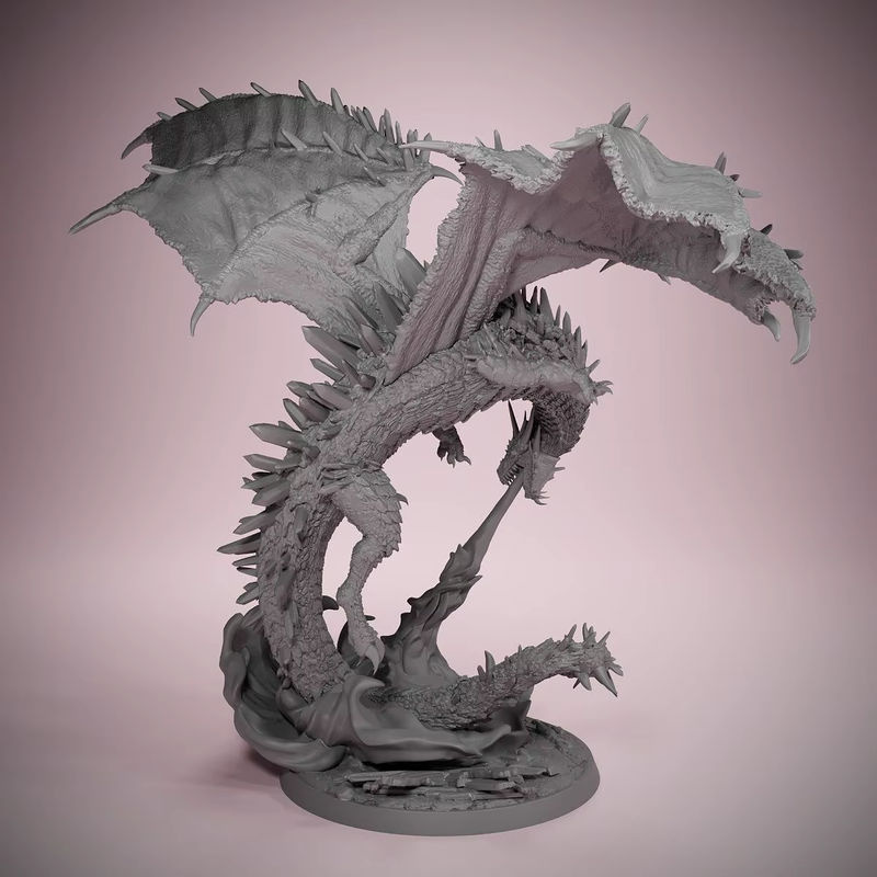 Talaris Dragon Firedragon DIY-Bausatz: 3D-gedruckte, bemalte und farbige Drachenfigur in Grau und Mehrfarbig - Bild 4