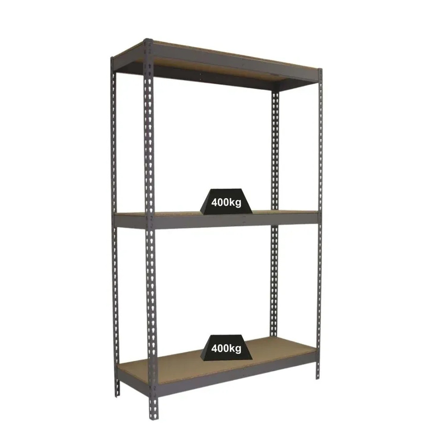 PROREGAL Schwerlastregal Mid Wood Yeti Grau, H x B x T: 150 x 150 x 45 cm - Bild 2