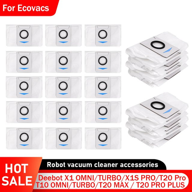 Ecovacs Staubbeutel für Deebot X1 OMNI, T10 OMNI, T20 Pro und Turbo Roboterstaubsauger in Weiß - Bild 1