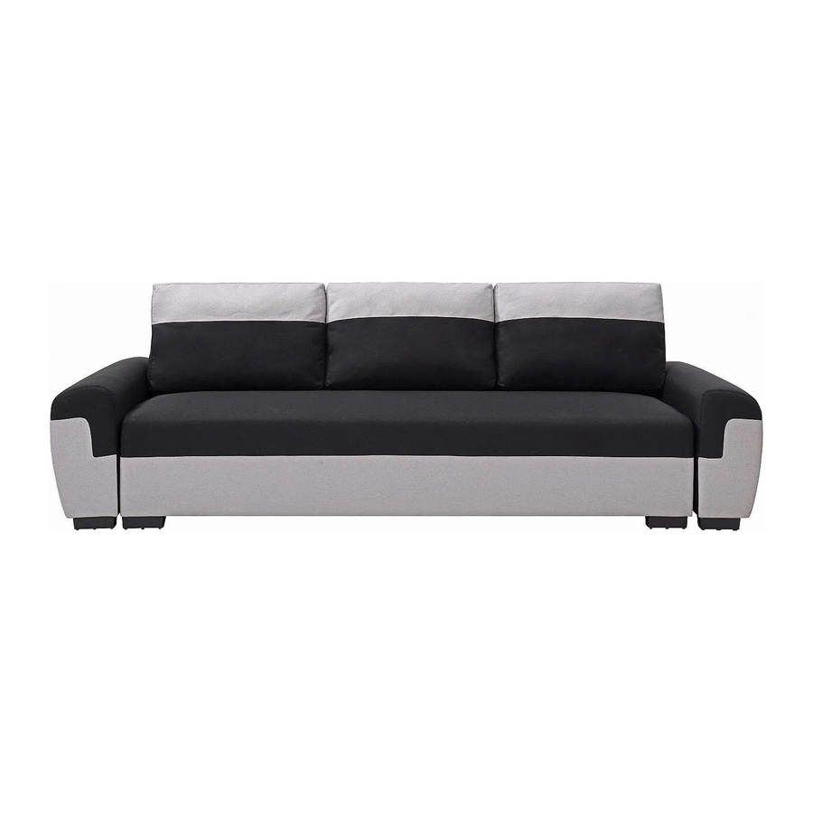 Schlafsofa Vente-unique Gaby in Schwarz mit Stoffbezug, Breite: 260 cm - Bild 2