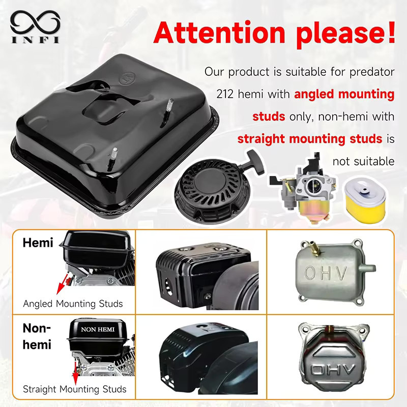 Honda All-in-One Gas-Kraftstofftank-Set in Schwarz mit Vergaser, Luft- und Kraftstofffilter sowie Starter-Baugruppe für GX160 GX200 Predator 212 cc - Bild 2