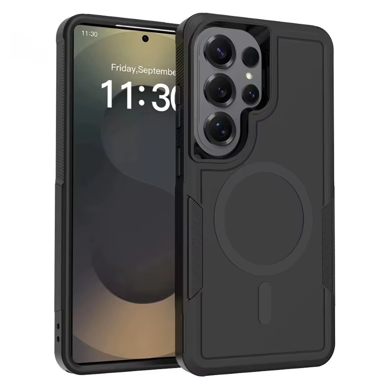 Commuster Armor Magnetische Schutzhülle für Samsung Galaxy S26 S25 S24 S23 S22 S21 Ultra Plus FE mit kabelloser Ladefunktion in Schwarz oder Pink - Bild 2