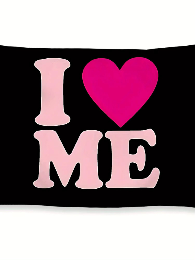 Wandteppich VIKAMA Love Yourself in Rosa mit Buchstaben und Herzen zur Raumdekoration, Breite: 60 cm, Höhe: 40 cm - Bild 5