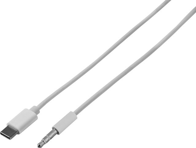 Vivanco Audio Kabel USB-C auf 3,5 mm Klinke, Weiß, 1 m - Bild 1