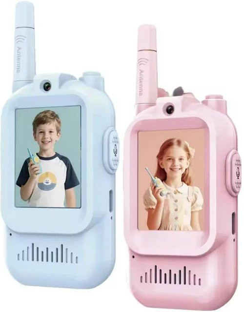 Video-Walkie-Talkies für Kinder, 2er-Pack, Wiederaufladbar, mit 2-Zoll-Bildschirm - Bild 1