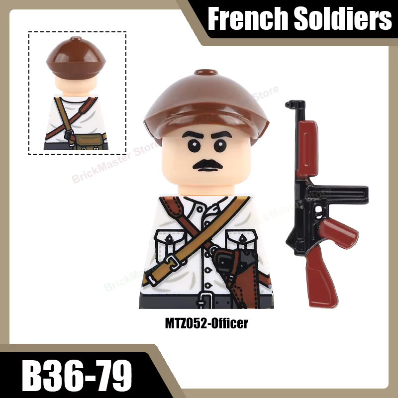 BRICKPANDA Militär Armee Französischer Gewehrschütze Offizier Sturmtruppen Figur, Soldaten, Einzelfigur - Bild 2