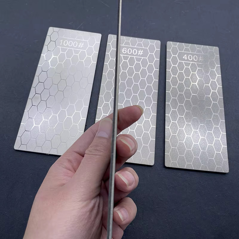 RSCHEF Diamantmesser Schleifstein mit Körnungen 600, 800 und 1000 für manuelles Schärfen als Wabenmesserschärfer - Bild 1