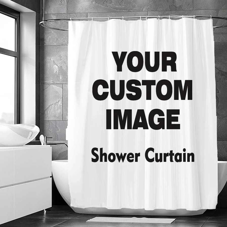MY Custom Duschvorhang aus Polyester mit individuellem Foto, wasserdicht, Mehrfarbig, B x H: 180 x 180 cm - Bild 2