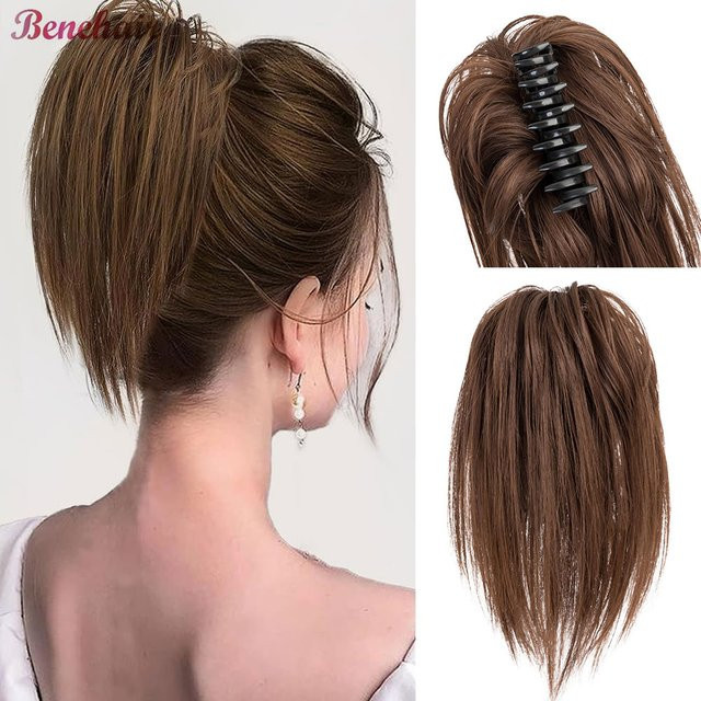 Benehair Haarverlängerung Pferdeschwanz, Chignon Clip, glatt, 12 Zoll, Damen - Bild 1