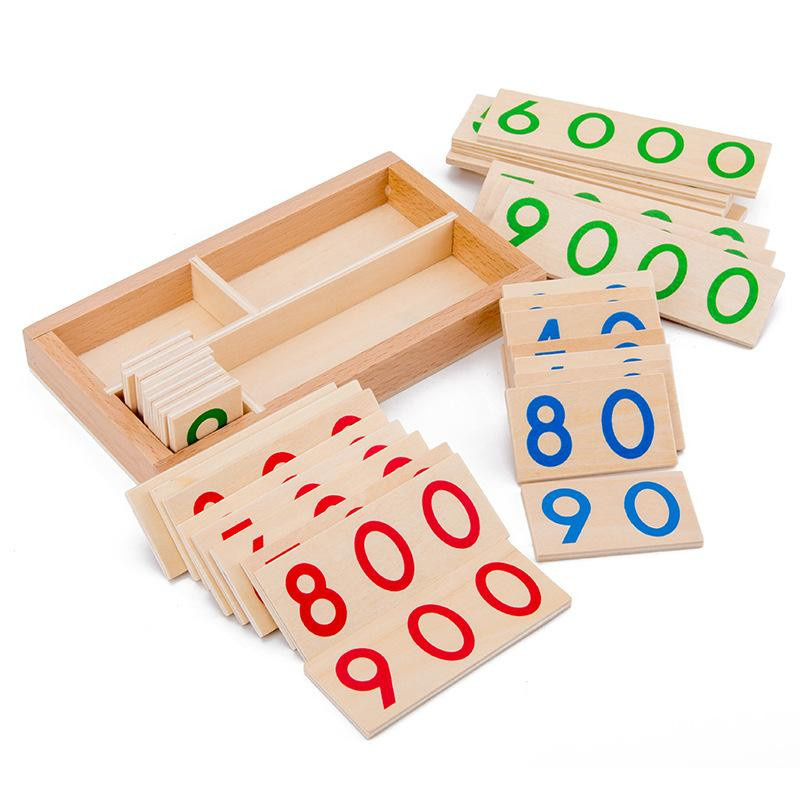Linyi toy Zahlen Holz Karte Lernspielzeug bunt - Bild 1