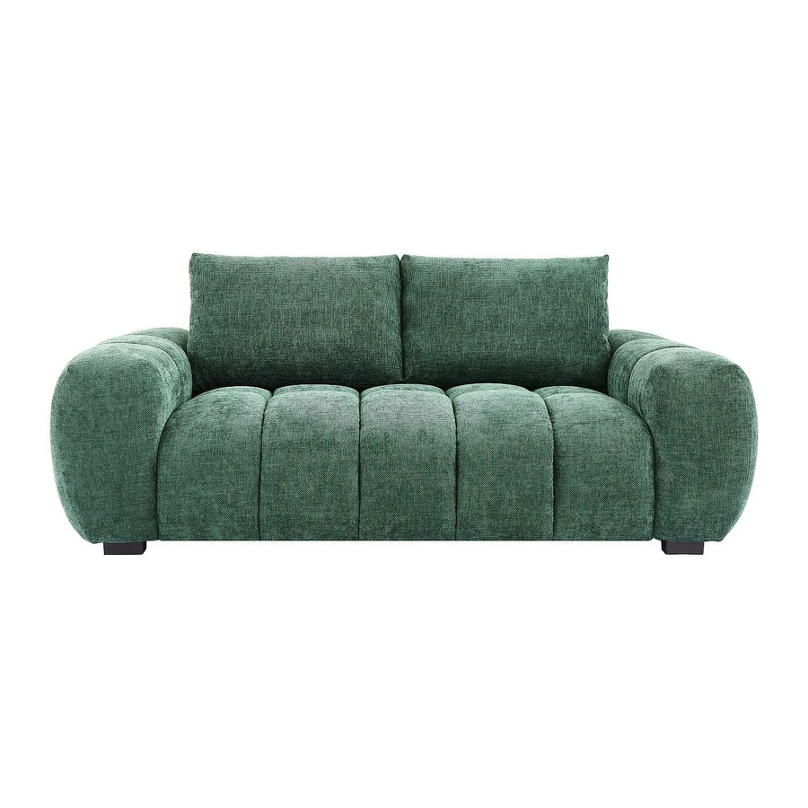 Vente-unique Sofa Berenia in Grün mit Stoffbezug, Breite: 196 cm - Bild 2