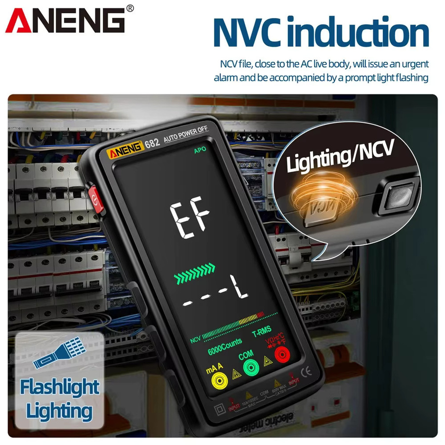 Aneng 682 Pro Multimeter mit Reverse Display und wiederaufladbarem Akku als elektrisches Messwerkzeug - Bild 2
