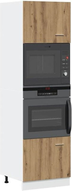Mikrowellenschrank Artisan-eiche von Vidaxl in Eiche Natur Braun, Modern, B/T/H: 60 x 57 x 207 cm - Bild 1