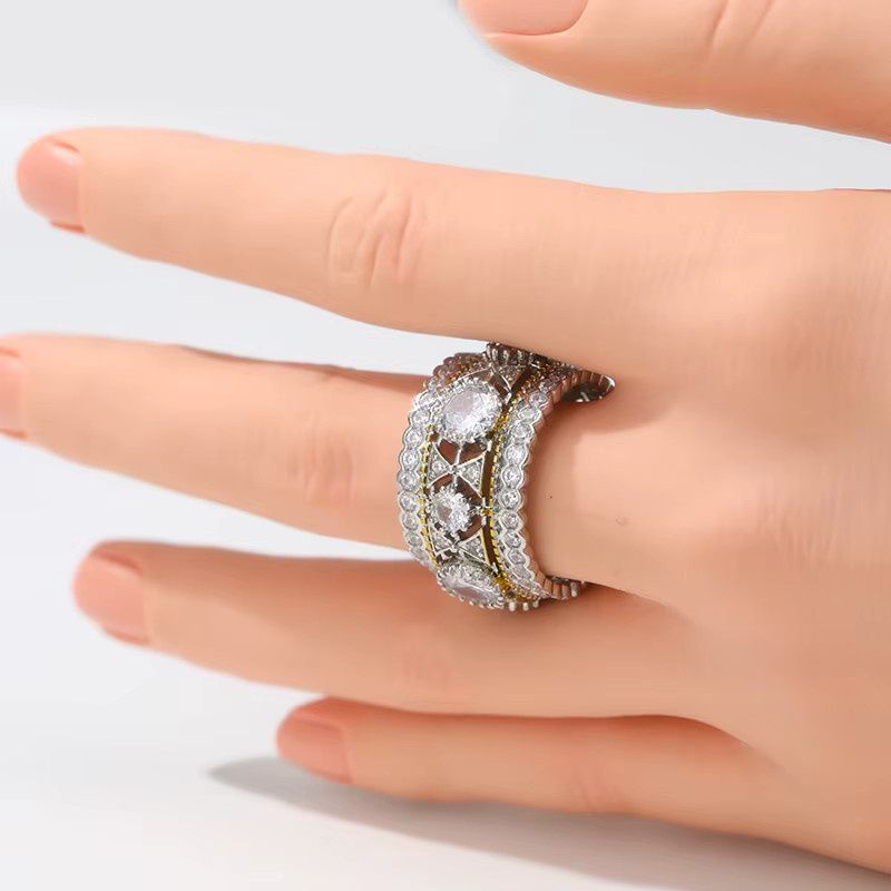 Ring Bicolor, Zirkonia, Damen - Bild 2