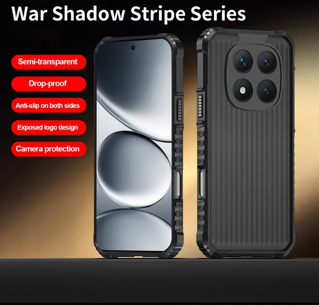 Xiaomi Handyhülle mit Anti-Rutsch-TPU-Rand und durchscheinender PC-Rückseite in Schwarz oder Grau für Xiaomi 15 Pro, 14 Pro, 13, 11 und weitere Modelle - Bild 1