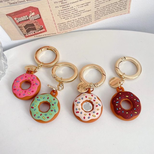 Cartoon Donut Silikonhülle für Apple AirTag GPS Tracker Schutzhülle für Hundehalsband - Bild 1