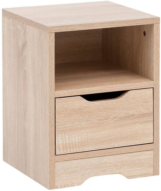 Nachtkonsole Wohnling Sonoma Nachbildung in Beige B/H/T: 31 x 43 x 31 cm - Bild 1