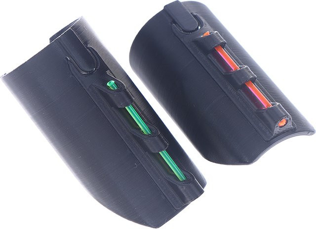 AEG Fiber Optic Tip Front Cap für M870 Serie 590A1 Kunststoff 3D-Druck Zubehör in Schwarz und Grün - Bild 1