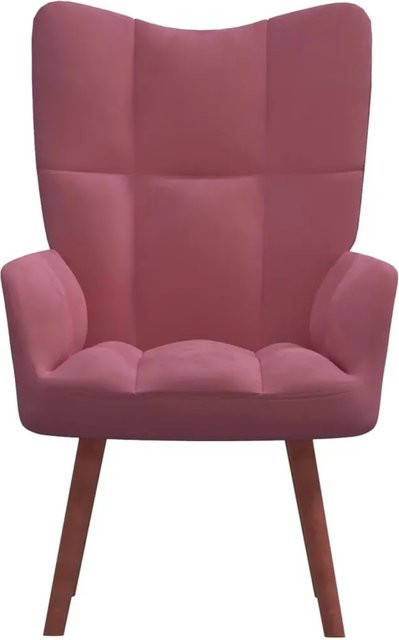vidaXL Relaxsessel Modell 8 aus rosa Samt mit Armlehnen und integriertem Sitzkomfort, B/T/H: 69,0 x 40,5 x 95,5 cm - Bild 1
