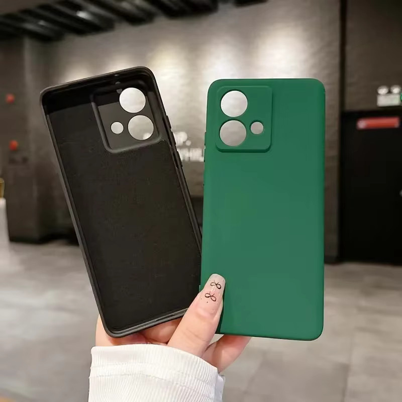 TPU-Flüssigsilikon-Schutzhülle für Motorola EDGE 50 Fusion Pro 50 40 30 NEO in Schwarz oder Lila - Bild 1