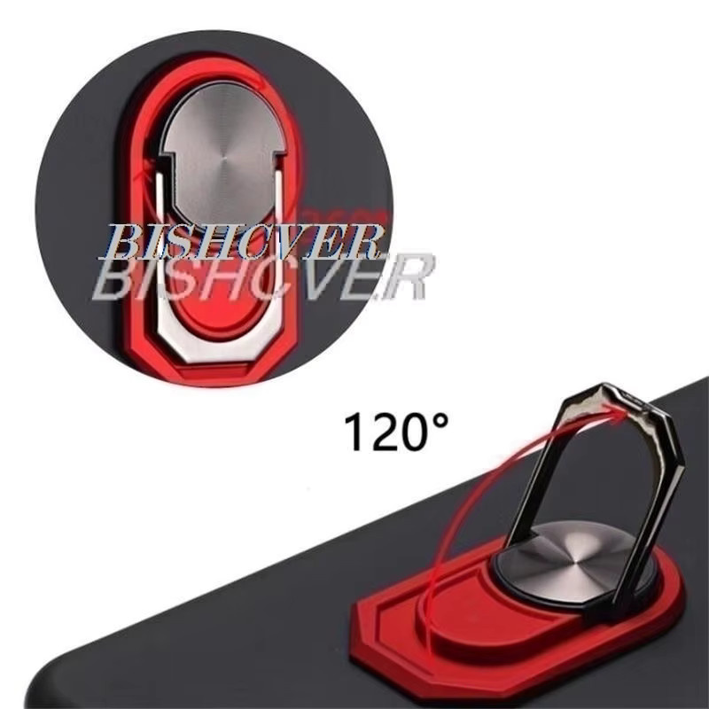 Magnetische Silikon-Handyhülle mit Ringhalter für OnePlus Nord N100 (BE2013, BE2015) - Bild 2
