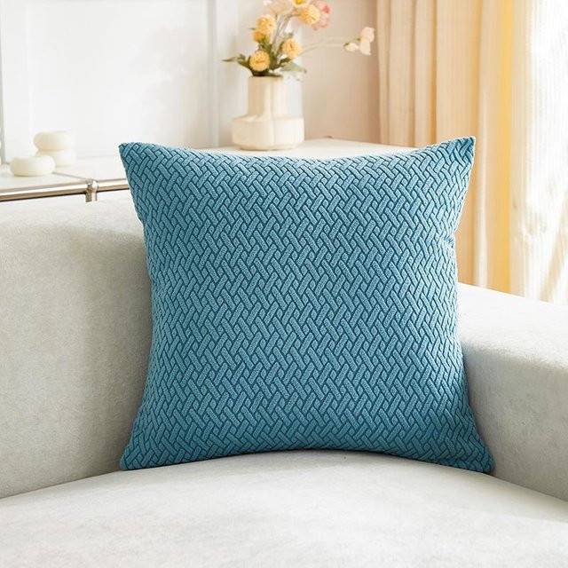 Quadratische Kissenhülle JMG Clothing in Blau, Unifarben mit Reißverschluss, B/H: 45 x 45 cm - Bild 1