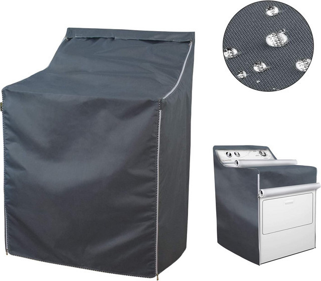 Waschmaschinen-Abdeckung für Toplader von MY·BAKERMAN mit Reißverschluss in Silber, B: 73,66 cm, T: 71,12 cm, H: 101,6 cm - Bild 1