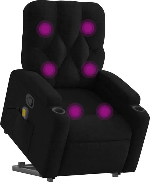 vidaXL Massagesessel mit Aufstehhilfe Modell 8 in Schwarz aus Stoff - Bild 1
