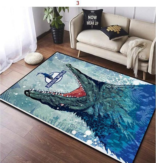 Karpetti Jurassic Park Kinderteppich mit Dinosaurier-Motiv, waschbar, B/T: 140 x 200 cm, Multicolour - Bild 1