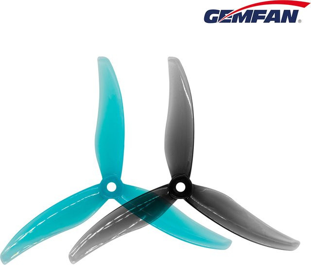 Gemfan Hurrikan 5,5 3-Blatt-Propeller für RC-FPV-Freestyle-Drohnen, 8 Stück (4 Paare), Grau, 3,5 Zoll - Bild 1