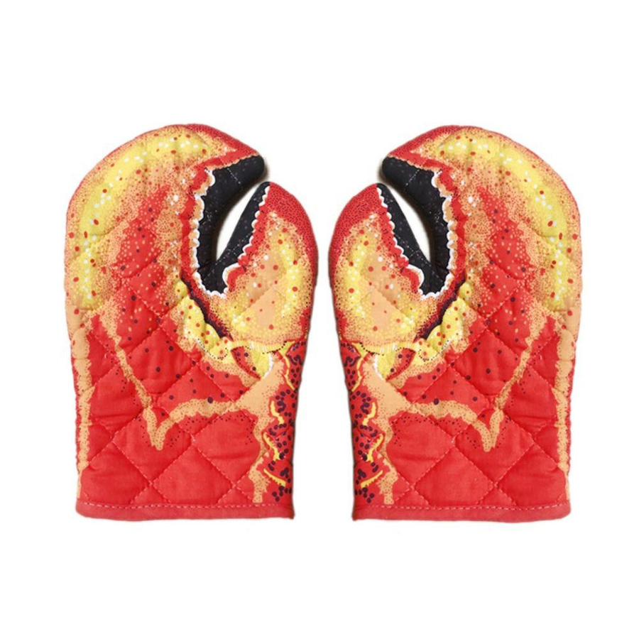 Hitzebeständlicher Topflappen in Hummerklaue-Design aus Baumwolle, rutschfest und mit Aufhängeschlaufe, mehrfarbig - Bild 5