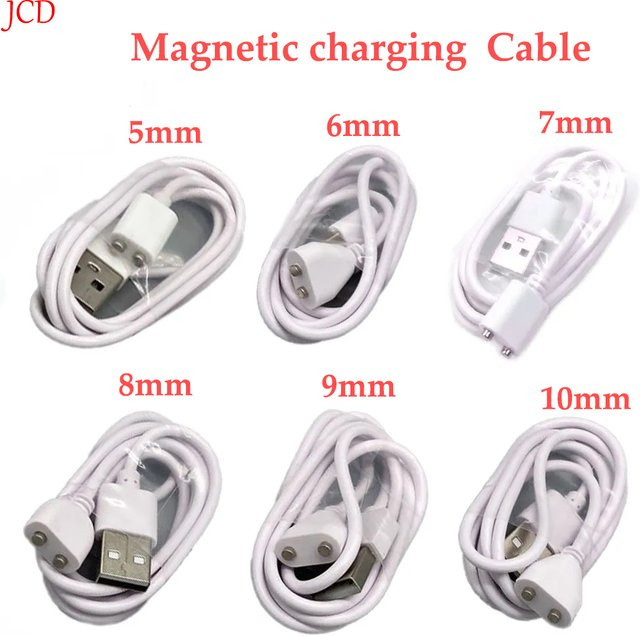 JCD Magnetisches USB-Ladekabel 2-polig mit 5mm Mittelabstand in Weiß für Beauty-Instrumente und Smart Devices - Bild 1