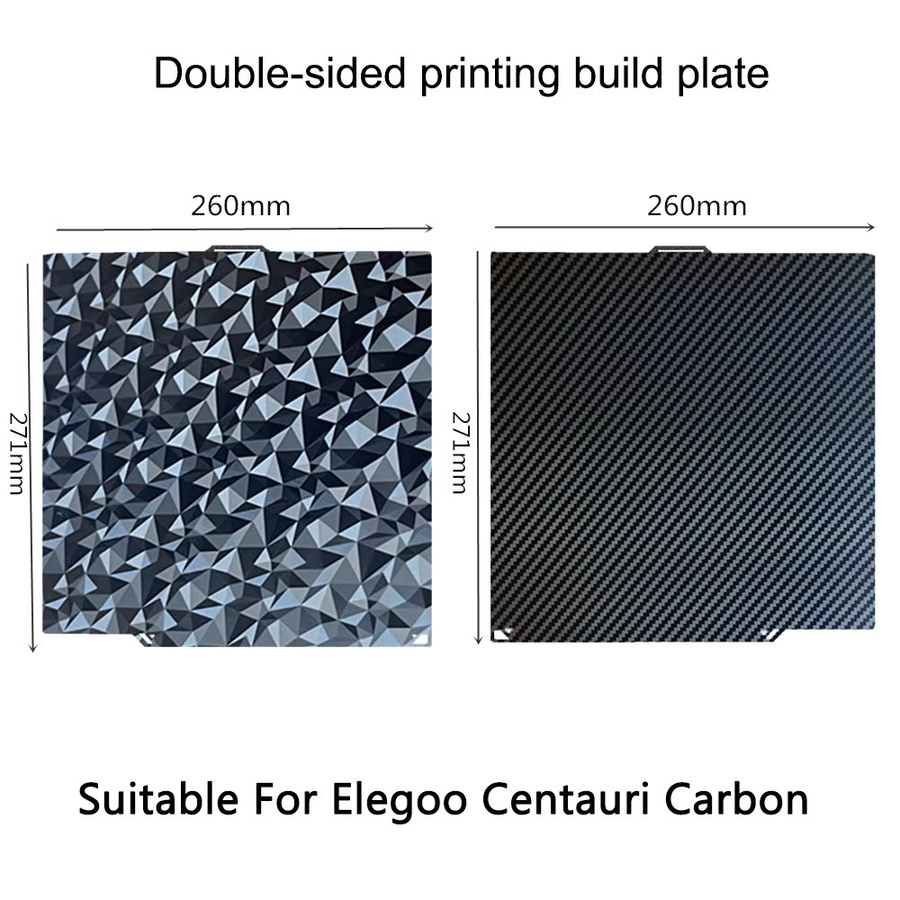 Elegoo Centauri Carbon Build Plate Doppelseitiges Federstahl Druckbett mit PEO PET PES PEI Oberflächen für FDM 3D-Drucker in Gold - Bild 2