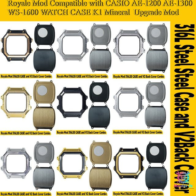 Casio Uhrengehäuse Edelstahl, Royale Mod Zubehör, Unisex - Bild 1