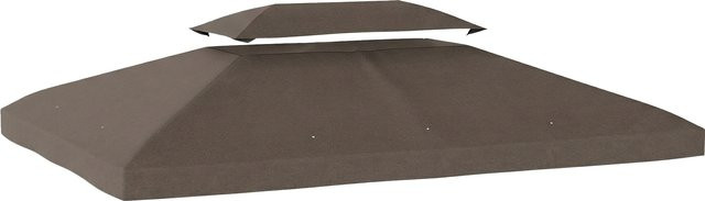 Outsunny Ersatzdach für Pavillon mit Doppeldach und UV-Schutz, Braun, B/T: 400 x 300 cm - Bild 1