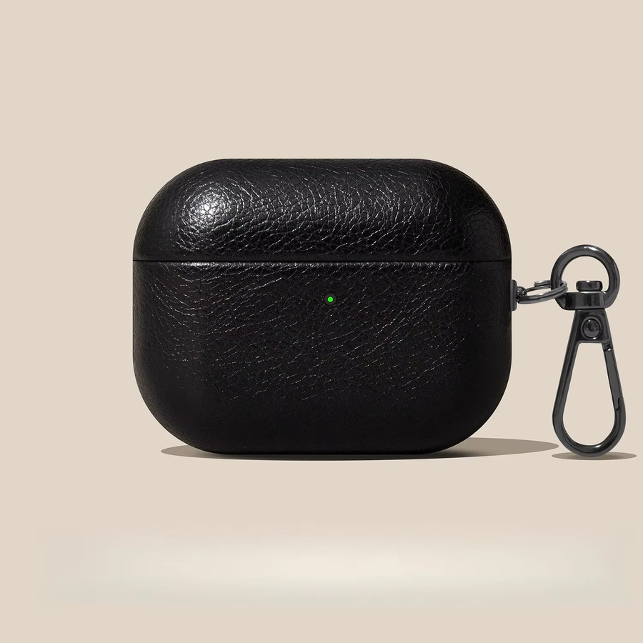 Schutzhülle aus Leder für Apple AirPods und AirPods Pro in Schwarz - Bild 1