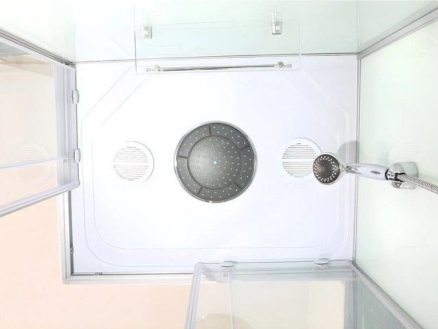 Vente-unique Eck-Duschkabine aus Glas in Silberfarben, Breite: 70 cm - Bild 1