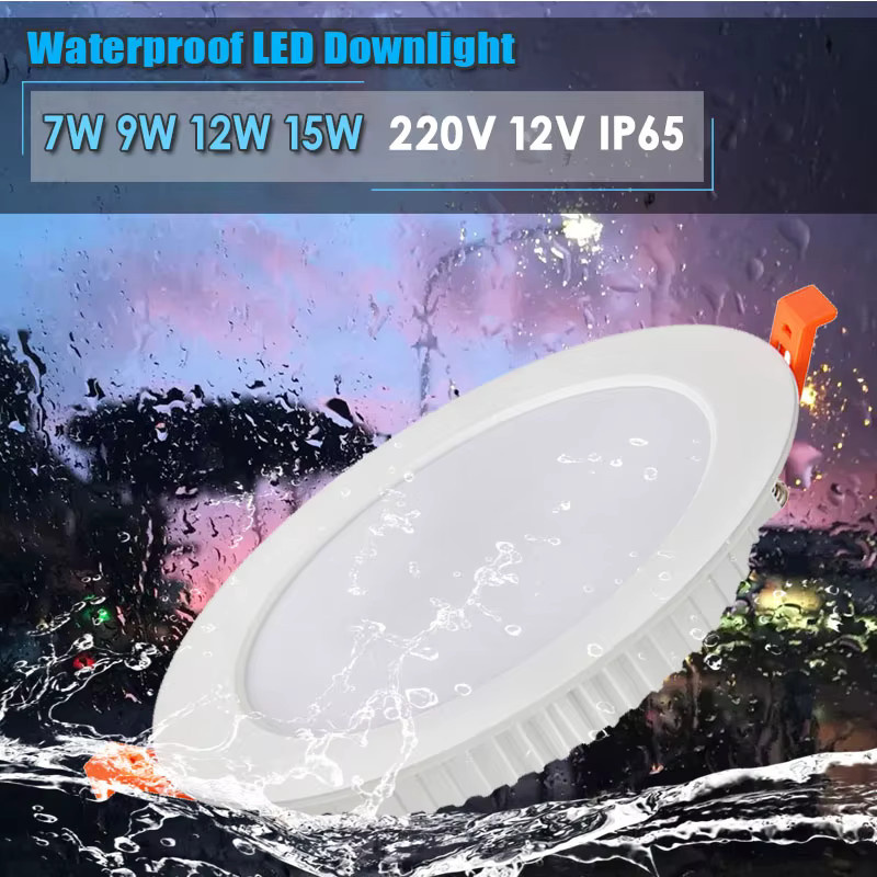 Teetealy LED-Downlight IP65 wasserdicht, runde Einbauleuchte in Weiß für Badezimmer und Küche - Bild 2