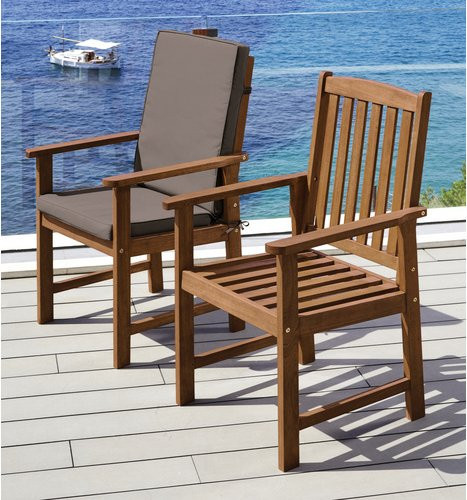 MERXX Sessel Montana aus Holz in Beige, B/H/T: 57 x 100 x 65 cm - Bild 1