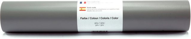 Selbstklebende Vinyl Folie von POLI-TAPE in Grau-Matt - Bild 1