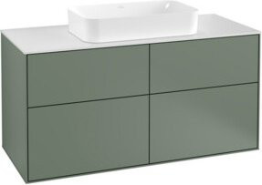 Villeroy & Boch Finion Waschtischunterschrank in Weiß, Wandmontage, Modernes Design mit Innenschubladen - Bild 1