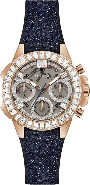 Guess Armbanduhr, Quarz, Edelstahl, Silber, Roségold, Silikon, Damen - Bild 1